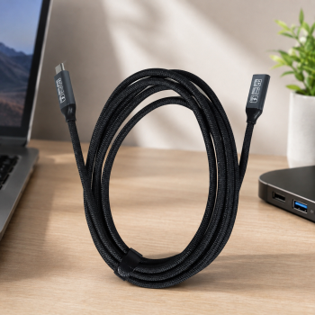 Gambar produk XIWAI Kabel Extension USB Type C Male to Female E-Mark 20Gbps 5A 100W 200cm - XW32 - 1