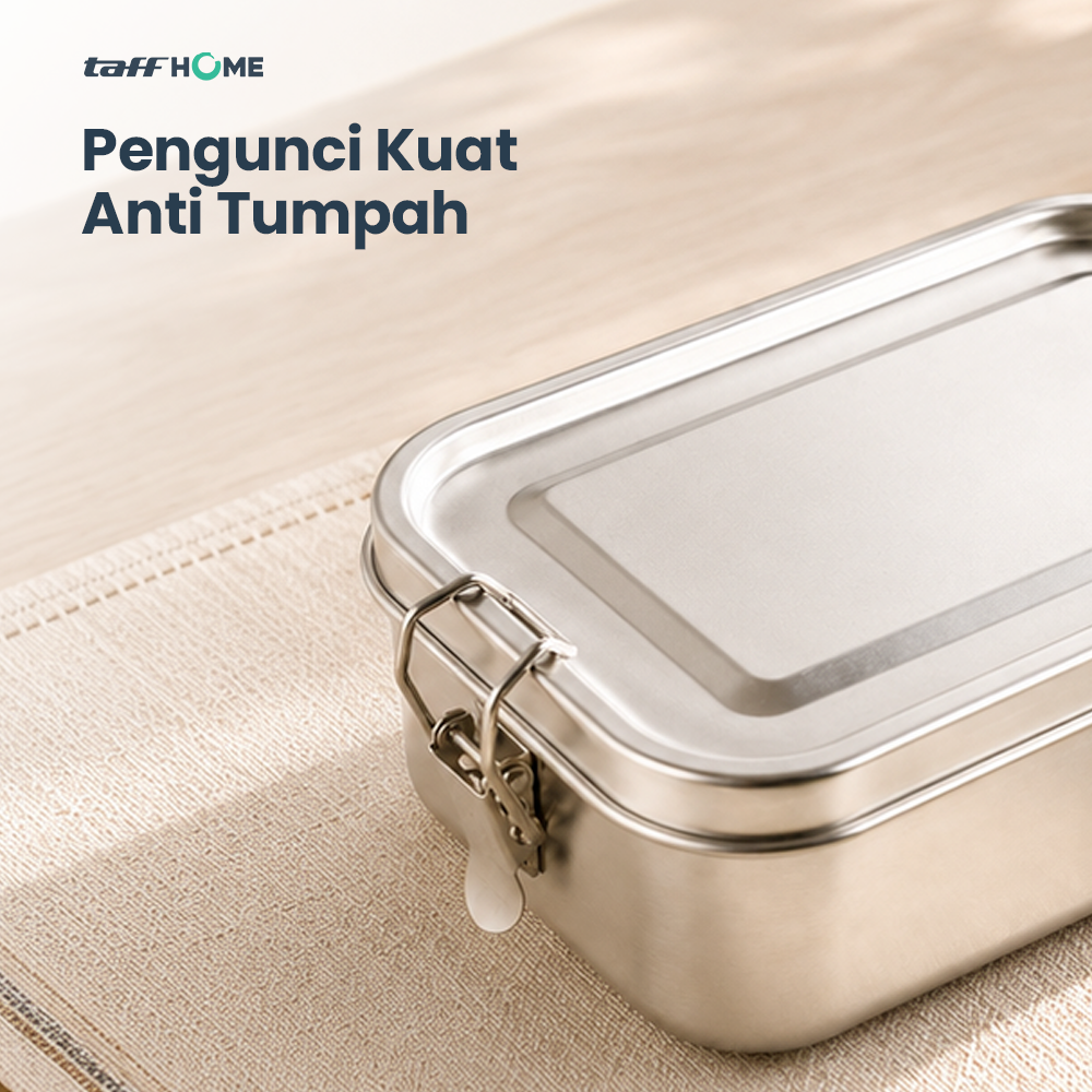 Gambar produk TaffHOME Kotak Makan Lunch Box Stainless Steel 304 with Partition 850ml - UM58 - 3