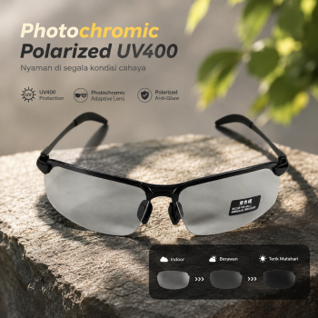 GIAUSA Kacamata Photochromic Polarized Sunglasses UV400 - G3043