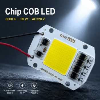 TaffLED Chip LED Lampu COB Floodlight Spotlight Cool White 220V 50W - COB4060-AC220-50