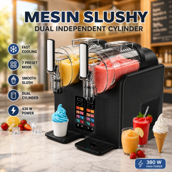 Gambar produk Glacivo Mesin Slushy Machine Ice Cream Dual Cylinder 4L 220V 380W - BS-B8