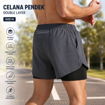 SUBAN Celana Pendek Olahraga Double Layer Inner Liner Short Quick Dry - SE-10