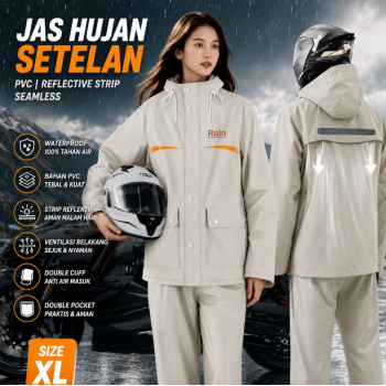 QUANYAN Jas Hujan Setelan Motor Seamless PVC Waterproof Raincoat - ZY-20