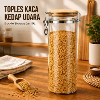 BARELLI Toples Kaca Penyimpanan Makanan Kedap Udara Buckle Storage Jar - BR100