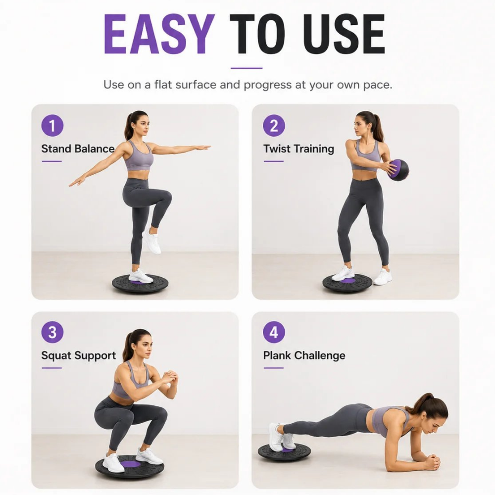 Gambar produk Cloisonne Balance Board Yoga Fitness Wobble Disc Core Anti Slip - WG-10 - 2