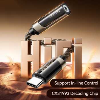 Gambar produk ESSAGER DAC Adaptor Audio HiFi OTG USB Type C to 3.5mm CX31993 - ES-YP29 - 2