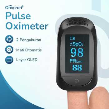 Gambar produk TaffOmicron Fingertip Pulse Oximeter Alat Ukur Saturasi Oksigen Darah - PO-A2AO