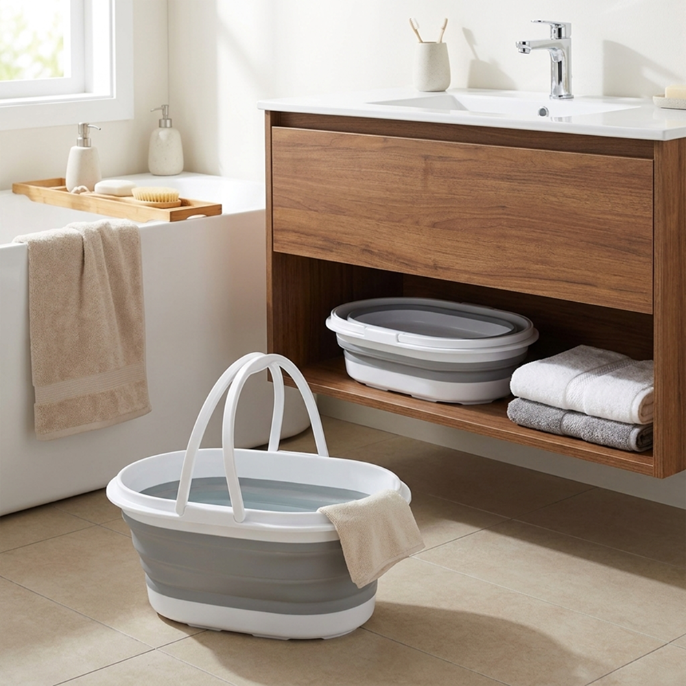 Gambar produk LAZEWING Baskom Ember Lipat Laundry Water Bucket Foldable 11L - B244 - 6
