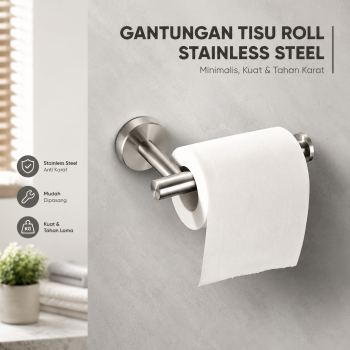 JosheLive Gantungan Tempat Tisu Roll Towel Rack Tissue Stainless Steel - HJ12