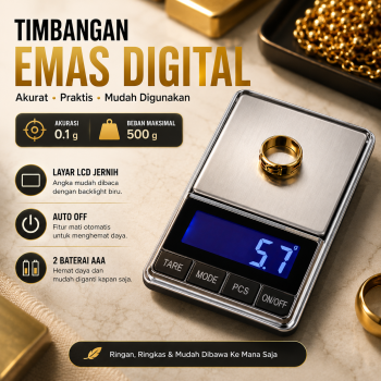 Mucheng Timbangan Emas Digital Mini 6 Units Battery 0.1g 500g - CX01