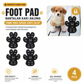 WINGENE Foot Pad Bantalan Kaki Anjing Paw Pad Shoe Anti Slip 4 PCS - S-TOL