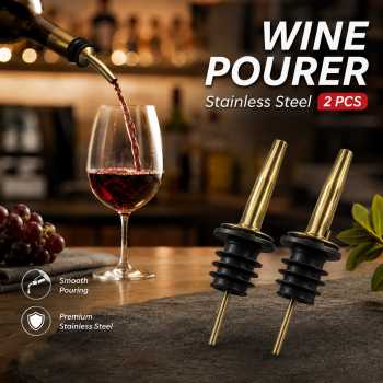 HALOJAJU Wine Pourer Bar Cocktail Stainless Steel 2 PCS - 113