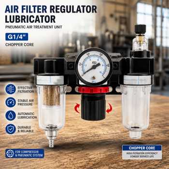 Gambar produk Gene Air Filter Regulator Lubricator Saringan Kompresor Udara G1/4 Copper Core - AC2000 - Utama