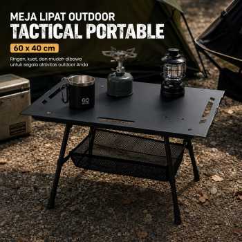 Natu Meja Lipat Outdoor Piknik Camping Tactical Portable 60x40cm - CCJZ0002