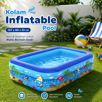 BAOYANG Kolam Baby Bath Bathtub Portable Inflatable Pool 107x80x30cm - INU152