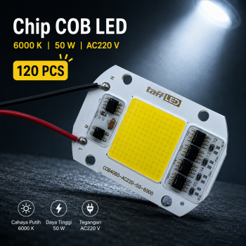 TaffLED Chip LED Lampu COB Floodlight Spotlight Cool White 50W 120PCS - COB4060-AC220-50