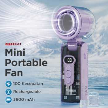 TaffGO Kipas Angin Portable Genggam Turbo Mini Cooling Fan 3600mAh - FC8