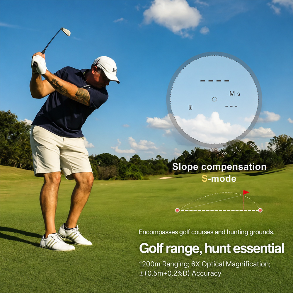 Gambar produk ATuMan Duka Teropong Monokular Telescope Laser Golf Range Finder 1200M - TR1 - 1