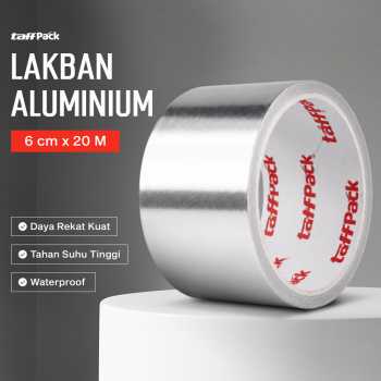 TaffPACK Lakban Aluminium Foil Tape Tahan Panas Anti Bocor 0.06mm - INU161