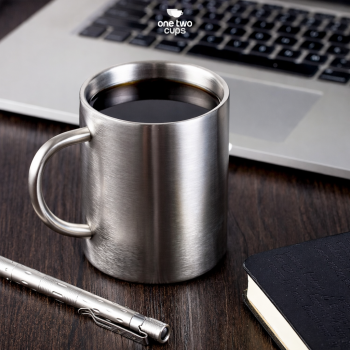 One Two Cups Cangkir Kopi Stainless Tahan Panas Double Wall 283ml - MG031