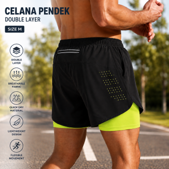 SUBAN Celana Pendek Olahraga Double Layer Inner Liner Short Quick Dry - SE-10