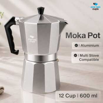 One Two Cups Moka Pot Teko Kopi Espresso Coffee Maker Stovetop - LI25