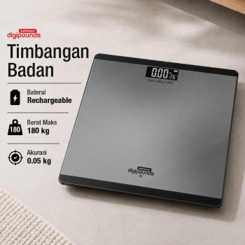 Taffware Digipounds Timbangan Badan Digital Scale Rechargeable 180kg - SE
