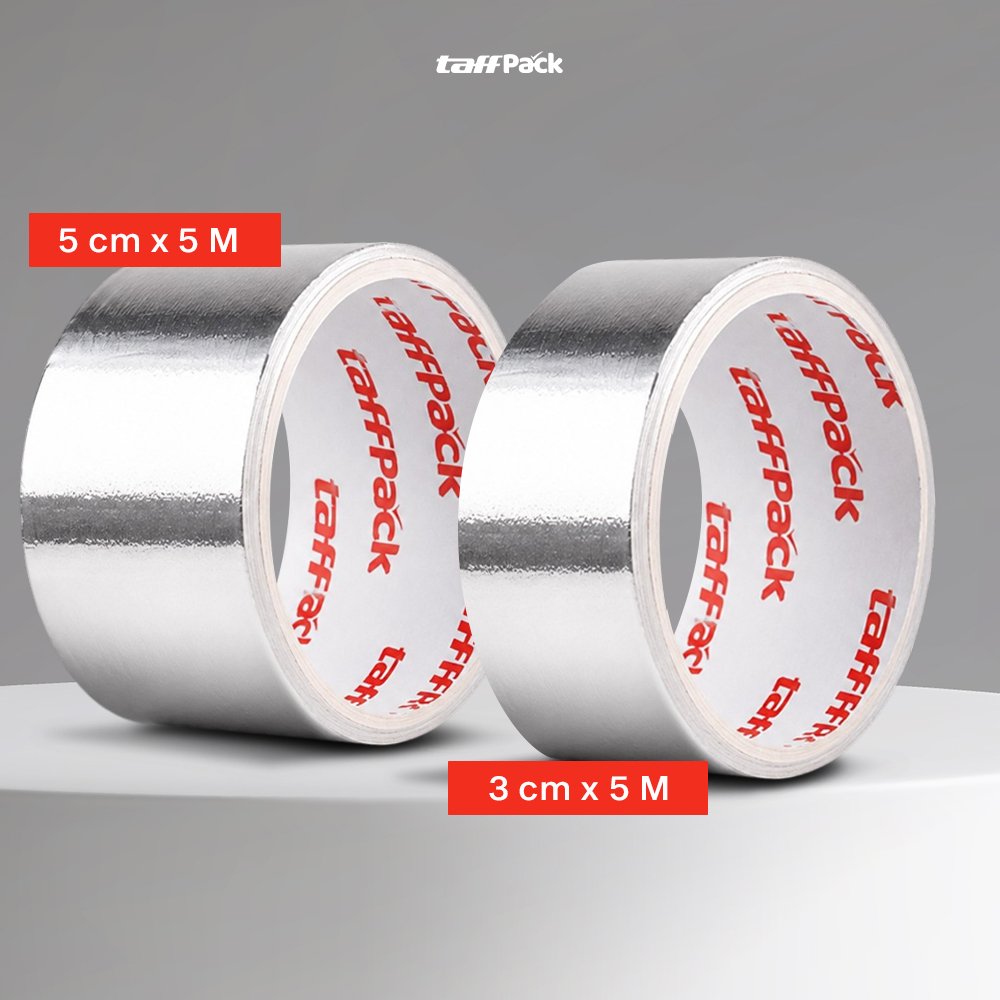 Gambar produk TaffPACK Lakban Aluminium Foil Tape Tahan Panas Anti Bocor 0.06mm 5cmx5M - INU162 - 7