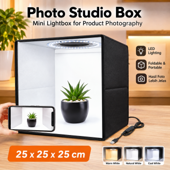 Photo Studio Box Mini Folding LED 3in1 Color with 6 Backdrop - MS30