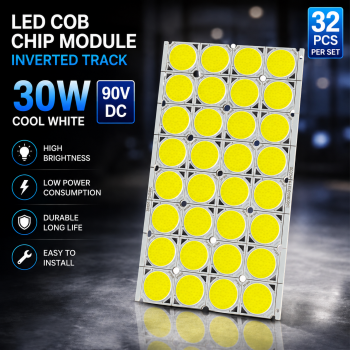 TaffLED Chip Lampu LED COB SMD Inverted Track Cool White 30W 90V 32PCS - COB1919-AC90-30