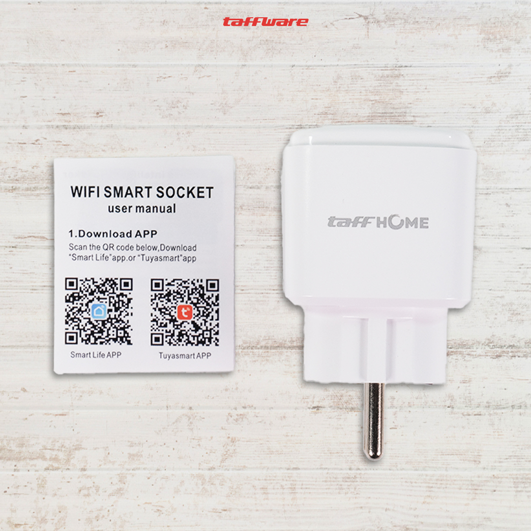 TaffHOME Steker Smart Plug Socket EU Plug Tuya WiFi 16A 240V 3000W - S21 Gambar produk TaffHOME Steker Smart Plug Socket EU Plug Tuya WiFi 16A 240V 3000W - S21 - 7