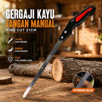 Gambar produk KNIFEZER Gergaji Kayu Tangan Manual Garden Saw Wood Fine Cut 21cm - 8102
