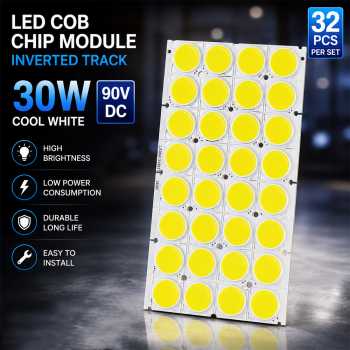 OUMU Chip Lampu LED COB SMD Inverted Track Cool White 30W 90V 32 PCS - COB1919-AC90-30