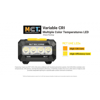 Gambar produk NITECORE Senter Kepala Headlamp LED MCT UHE 6in1 Color IP68 600 Lumens - HA19 UHE - 5
