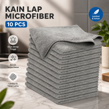 Gambar produk Januel Kain Lap Microfiber Cleaning Towel Soft High Absorption 10 PCS - W-40P