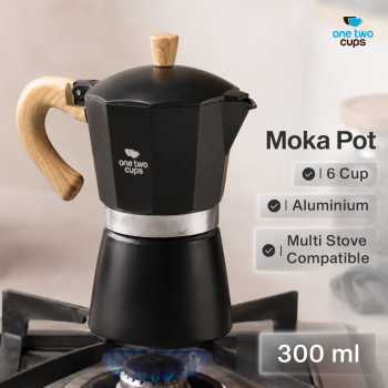 One Two Cups Moka Pot Teko Kopi Espresso Maker Stovetop 6 Cup - LI20