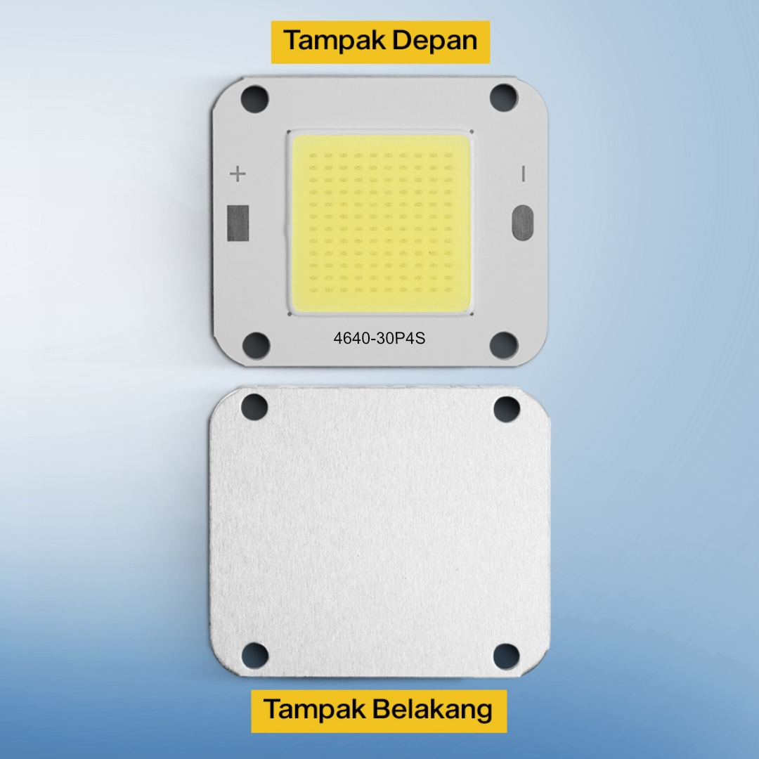 Gambar produk TaffLED Chip LED Lampu COB Floodlight Spotlight 12V 50W 8 PCS Cool White 6000K - COB4640-DC12-50 - 5