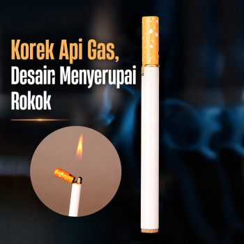 OLOEY Korek Api Gas Desain Rokok Filter Refillable Lighter - XM19