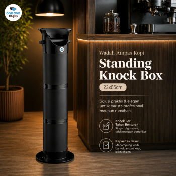 Gambar produk One Two Cups Wadah Ampas Kopi Standing Coffee Knock Box 22x85cm - Y-200