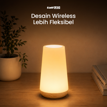Gambar produk TaffLED Lampu Tidur Table Lamp LED Rechargeable 1200mAh RGB 1.6W - XTZ-5A - 4