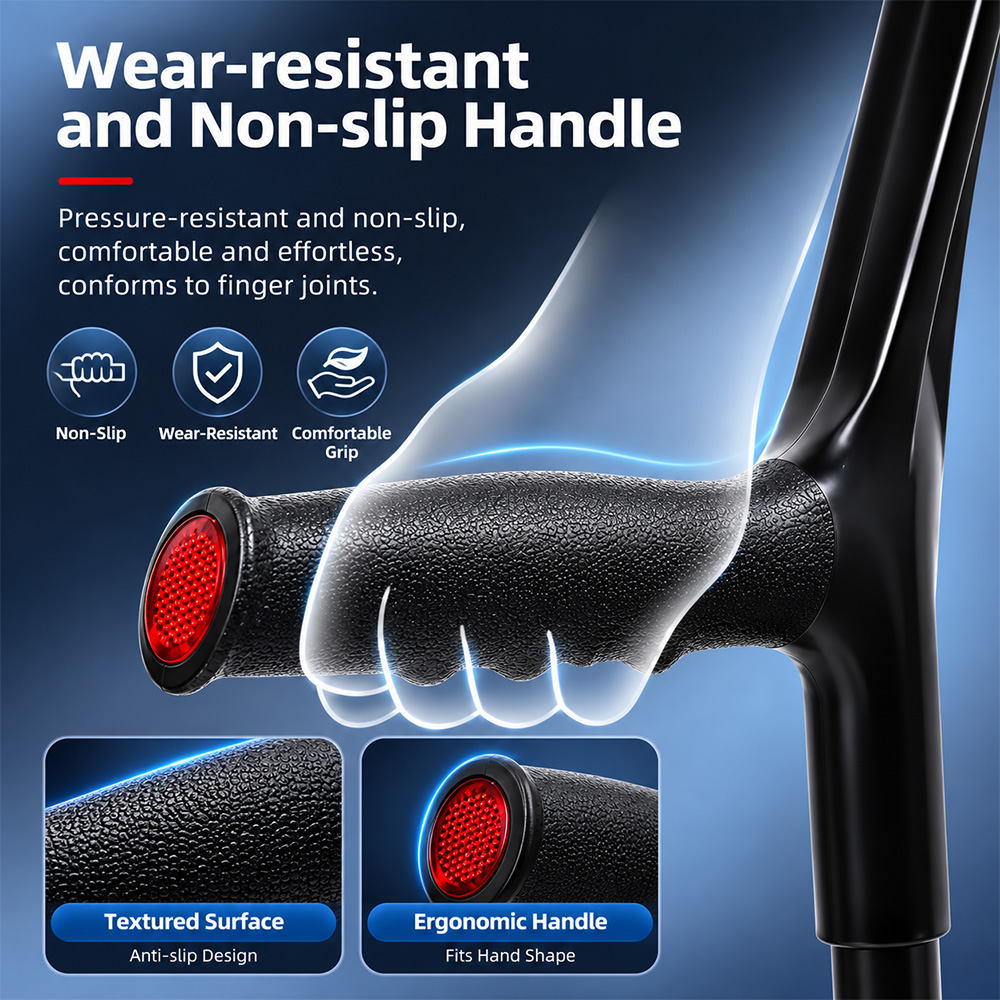 Gambar produk BXA Alat Bantu Tongkat Jalan F Lipat Walking Stick Crutch Adjustable - YC8200E - 4