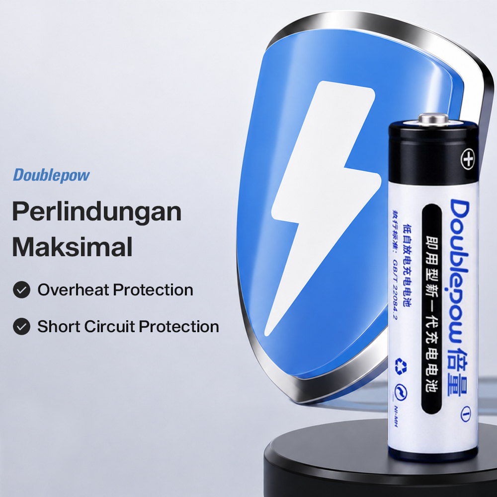 Gambar produk Doublepow Baterai Isi Ulang AA Ni-MH Button Top 2200mAh 1.2V 4 PCS - DP-AA780 - 4