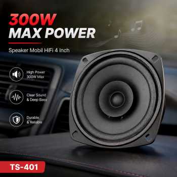 TaffSTUDIO Pcinener Speaker Mobil Subwoofer HiFi 4 Inch 300W 1 PCS - TS-401