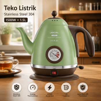 Gambar produk JACAL Teko Listrik Kopi Pemanas Air Temperature Display 1500W 1.5L - GL-303
