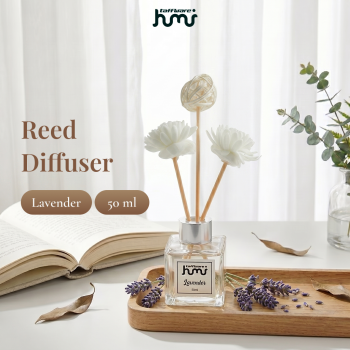 Gambar produk Taffware HUMI Pengharum Ruangan Reed Diffuser 50ml Lavender - DF-100