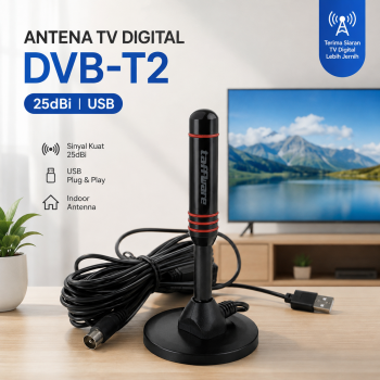 Gambar produk Taffware Antena TV Digital Indoor USB DVB-T2 25dBi - EL05