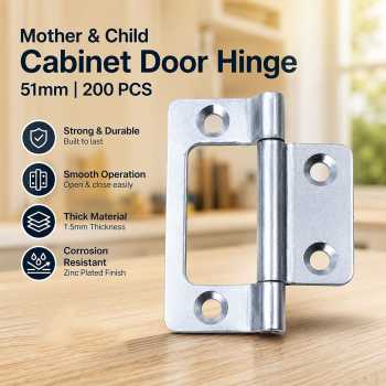 GAVETA Engsel Pintu Lemari Kabinet Door Hinge Iron 51mm 200 PCS - KT25