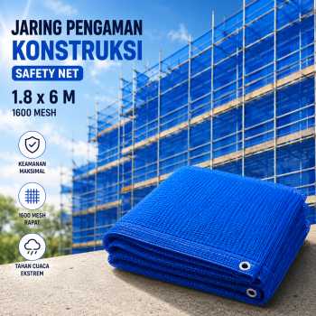 TEME Jaring Pengaman Konstruksi Bangunan Safety Net 1.8x6M - TM-22
