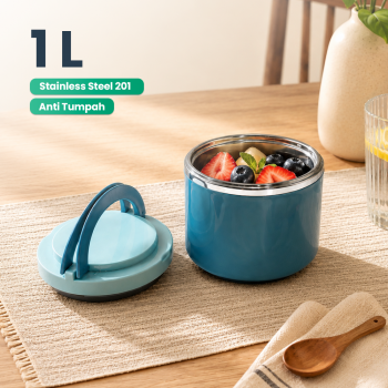 Tassety Kotak Makan Lunch Box Soup Stainless Steel 201 1L with Lid - TS-20