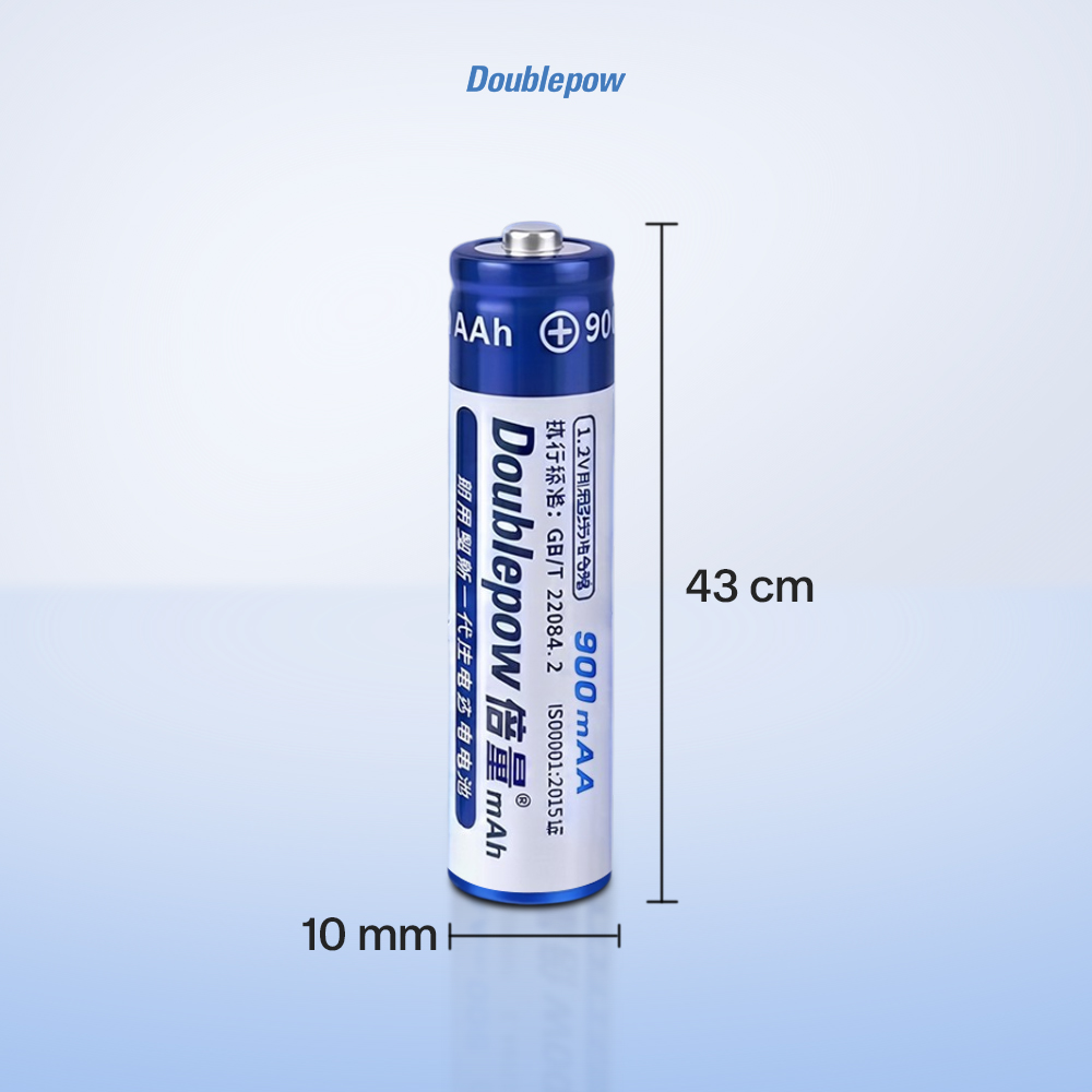 Gambar produk Doublepow Baterai Isi Ulang AAA Ni-MH Button Top 900mAh 1.2V 2 PCS - 7